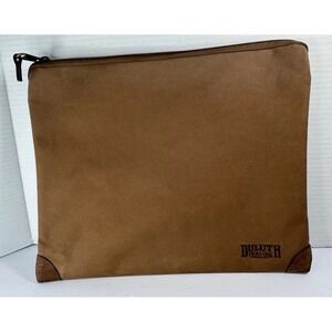 Duluth Trading Co Fire Hose Pants Brown  12x14 Canvas Zipper Utility Bag